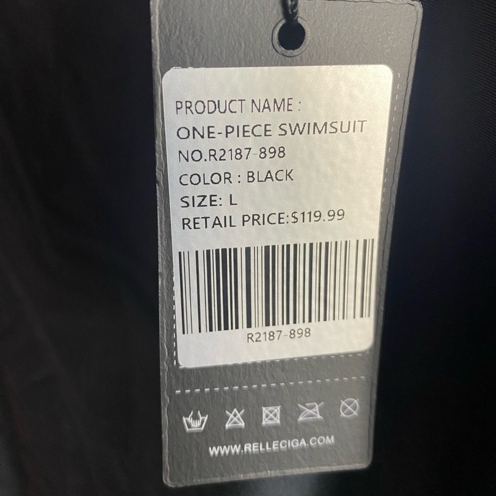 RELLECIGA Black One-Piece Swimsuit with Vibrant Accents - Picture 5 of 5
